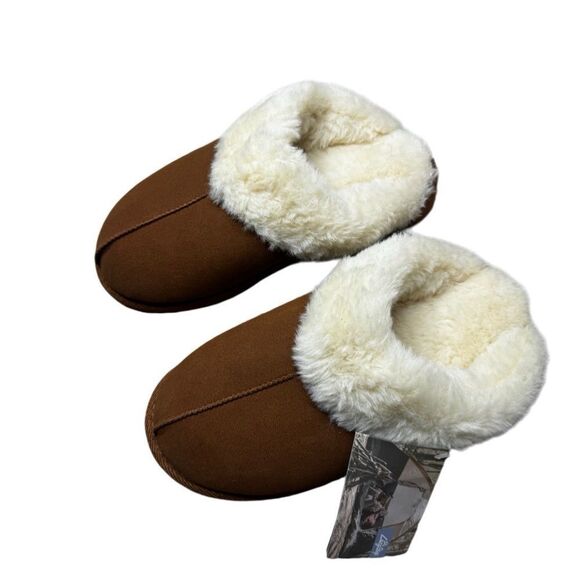NWT Lazystep Sherpa lined slip on slippers size 5/6 - Picture 2 of 4
